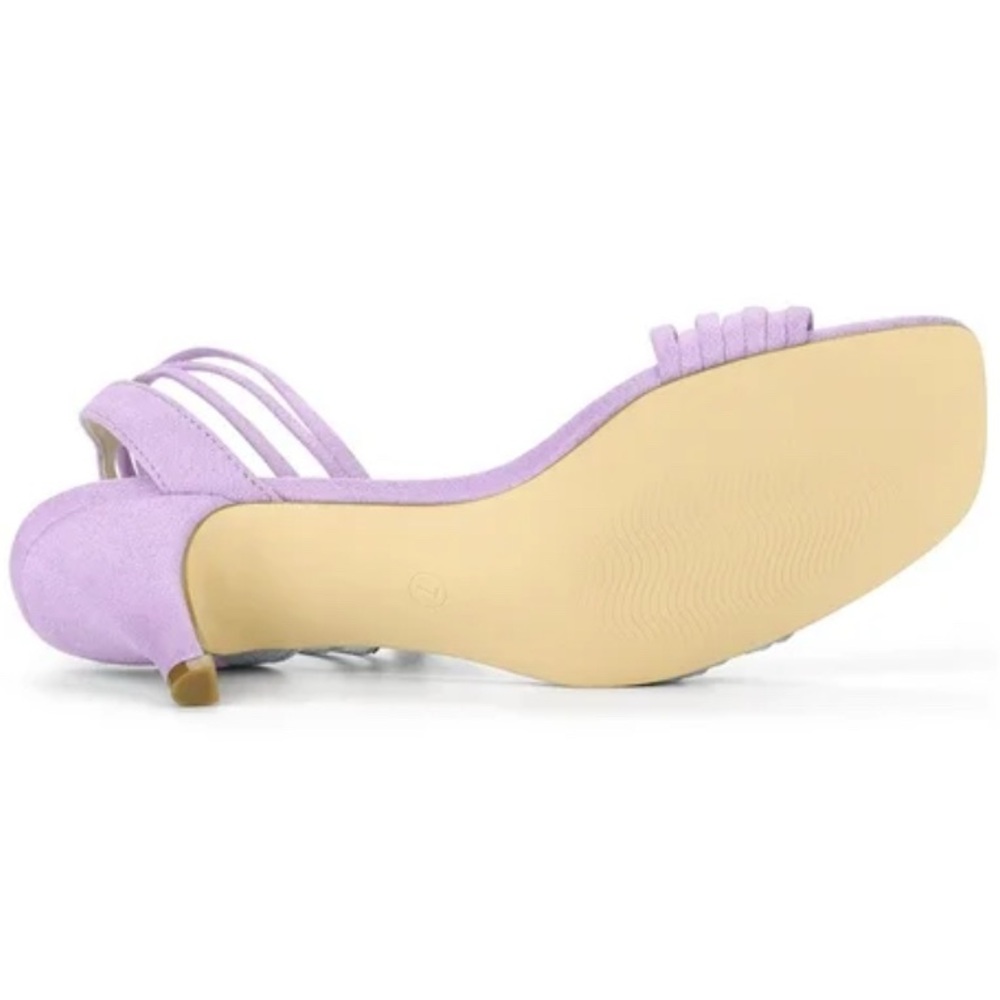 Allegra K Purple Kitten Heel Sandals - Picture 4 of 6